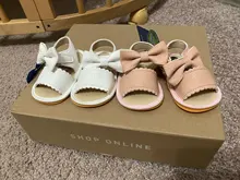 Sandalias antideslizantes con lazo para bebés, zapatos de fondo suave para primeros pasos, de princesa, para verano