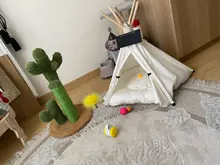 Cat Bed House Teepee Cushion Pet-Tent Puppy Available Outdoor Portable For Dog with Thick