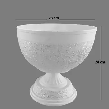 

Ayaklı dekoratif beyaz Saksı 24x23