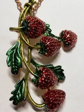 Strawberry Brooches Jewellry Cindy Xiang Plant-Design Summer-Style Women Cute Enamel