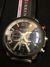 CURREN-Reloj analógico para hombre, cronógrafo deportivo, militar, de cuarzo, masculino