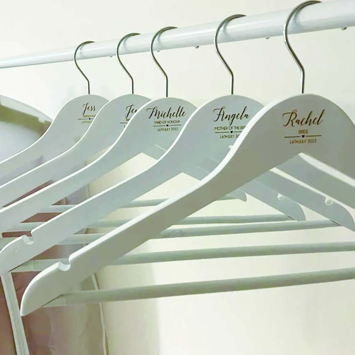PERSONALISED WOODEN WEDDING COAT HANGER WITH DETAIL KEEPSAKE ENGRAVED WEDDING BRIDESMAID HANGER WEDDING DRESS HANGER PROPOSAL