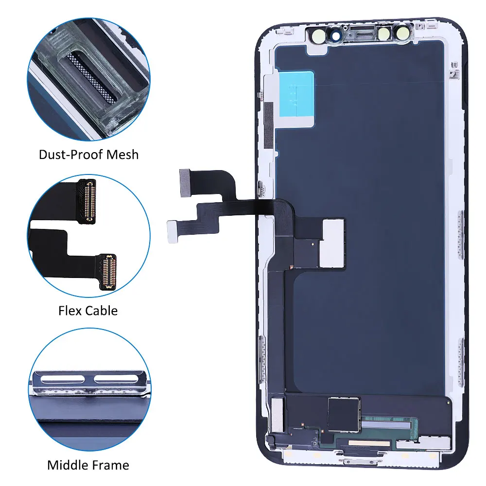 Elekworld Grade For iPhone X OLED XS MAX XR 11 LCD Screen incell With 3D Touch Digitizer Assembly 12 Pro Max Replacement Display 2