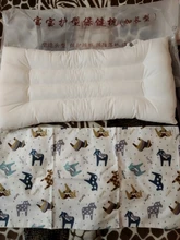 4 colores de algodón de dibujos animados niños almohada suave lavable bebé cabeza de dormir cojín largo rectángulo niño almohada reposacabezas portátil