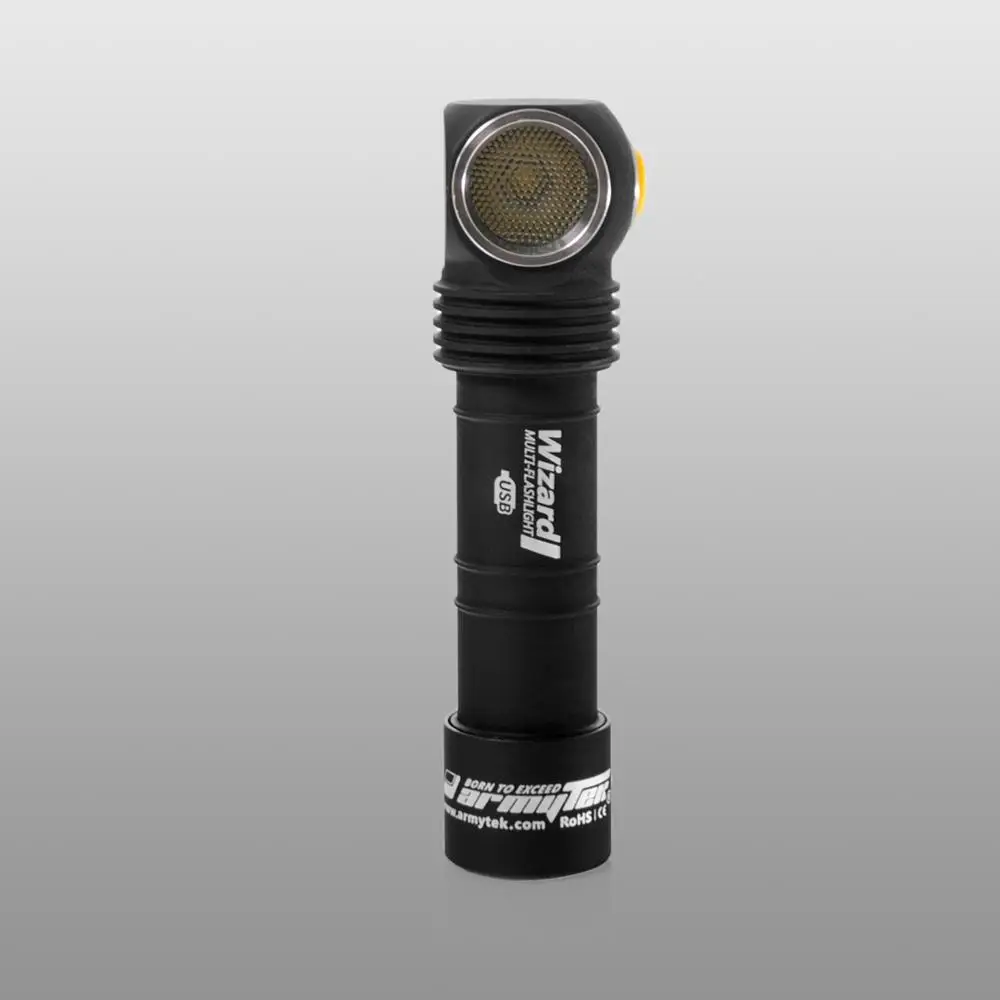 Светодиодный Налобный Фонарь Armytek Wizard v3 XP-L LED+ Магнитная Зарядка+ 18650 Li-Ion аккумулятор Перезаряжаемый Мультифонарь