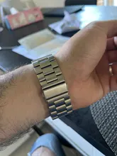 Correa de acero inoxidable para apple watch, pulsera de 44mm, serie Iwatch 5 4 3 2 1, accesorios de 38MM, 40MM, 42MM