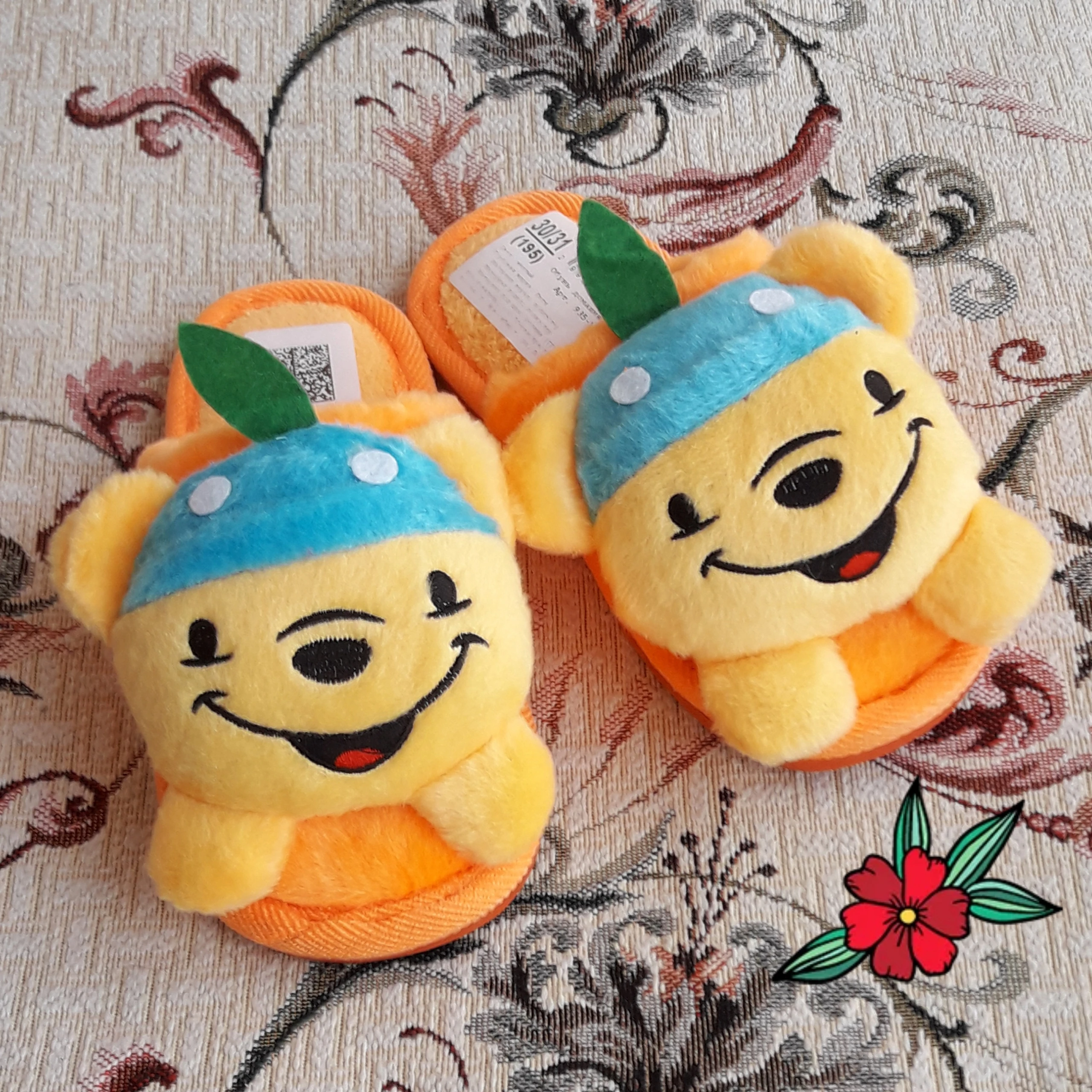 Zapatillas de estar casa para niños, pantuflas cerradas y un oso de vellón y piel para niñas y niños, modelo RITM art 935 v ch c| | - AliExpress