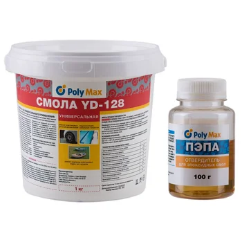 

Epoxy resin yd-128 (1 kg) with pad hardener (100 gr)