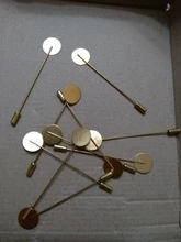 10 piezas de oro Chapado en plata imitación Aleación de perlas cobre largo broche Pin para bricolaje broches solapa vestido piezas de joyería Accesorios