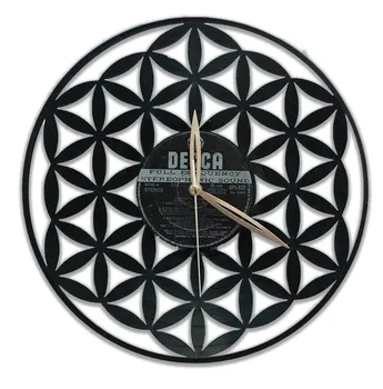 

Flower Of Life Patterned Real Plaque Wall Clock