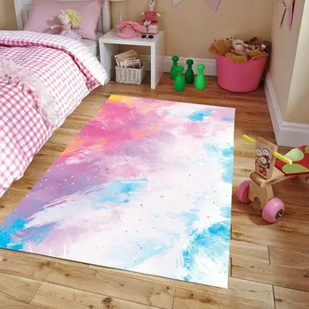 

Purple Water color Patterned Carpet ,Non Slip Floor Carpet,Teen's Carpet,Turkish Rug