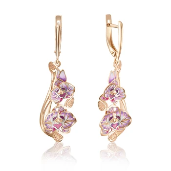 

585 sterling gold earrings, platinum brand, art. 02-4051-00-000-1110-66