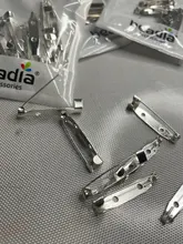 10-50 Uds broche de Metal de Base pines 15/20/25/30/35mm pines atrás de Color plata de broche Pin de accesorios de la joyería