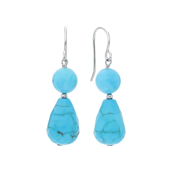 

Silver earrings with turquoise sunlight sample 925
