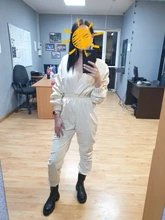 Women Rompers Jumpsuits Bodysuit Lantern-Sleeve OOTN V-Neck High-Waist Straight