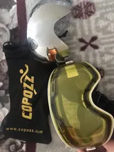 Nueva lente doble brillante de la marca COPOZZ para gafas de esquí del modelo GOG-201 aumentar el brillo noche nublada para usar (solo lente)