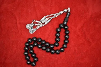 

Oltu (georgia ) Jet stone gemstone 33 pcs Islamic Prayer Beads Misbaha Tesbih from Turkey