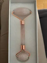 Rodillo de Jade de cuarzo rosa para masaje Facial, masajeador adelgazante Facial, piedra de Jade Natural, conjunto de belleza para el cuidado de la piel