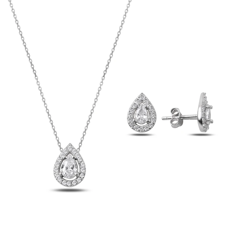 

Silver 925 Sterling Zircon Cubic Zirconia Set