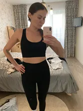 Gym Clothing Leggings Sportswear Crop-Top Yoga-Set Fitness Long-Sleeve Seamless Workout