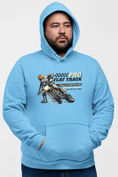 

Angemiel Wear Pro Flat Track Blue Men 'S Hooded Sweatshirt