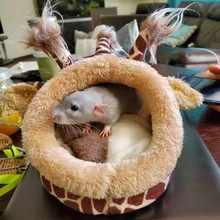 Bed Pet-House Hamster Hedgehog-Squirrel Guinea-Pig Small Nest Kawaii Warm Soft Cartoon-Shape
