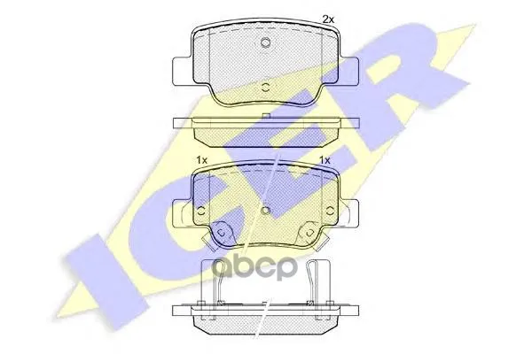 181945_колодки Дисковые Задние! Toyota Verso 1.6i/1.8i/2.0d/2.2d 09 Icer 181945 Icer арт. 181945