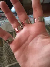 Anillos Pop Punk para hombre y mujer, cadena ajustable multicapa, cuatro anillos abiertos para dedos, de aleación, giratorios, regalo de fiesta