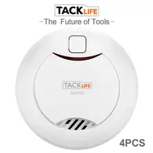 Tacklife 4 шт. детектор дыма аксессуары сигнализации Чувствительная система сигнализации Дым/пожарный детектор для домашняя система охранной сигнализации