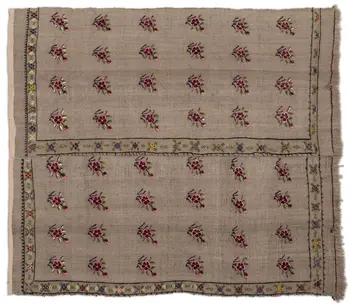 

Handmade Multicolor Embroidered Turkish Rug Area Rug 160x176 Cm-5'3''X5'9''