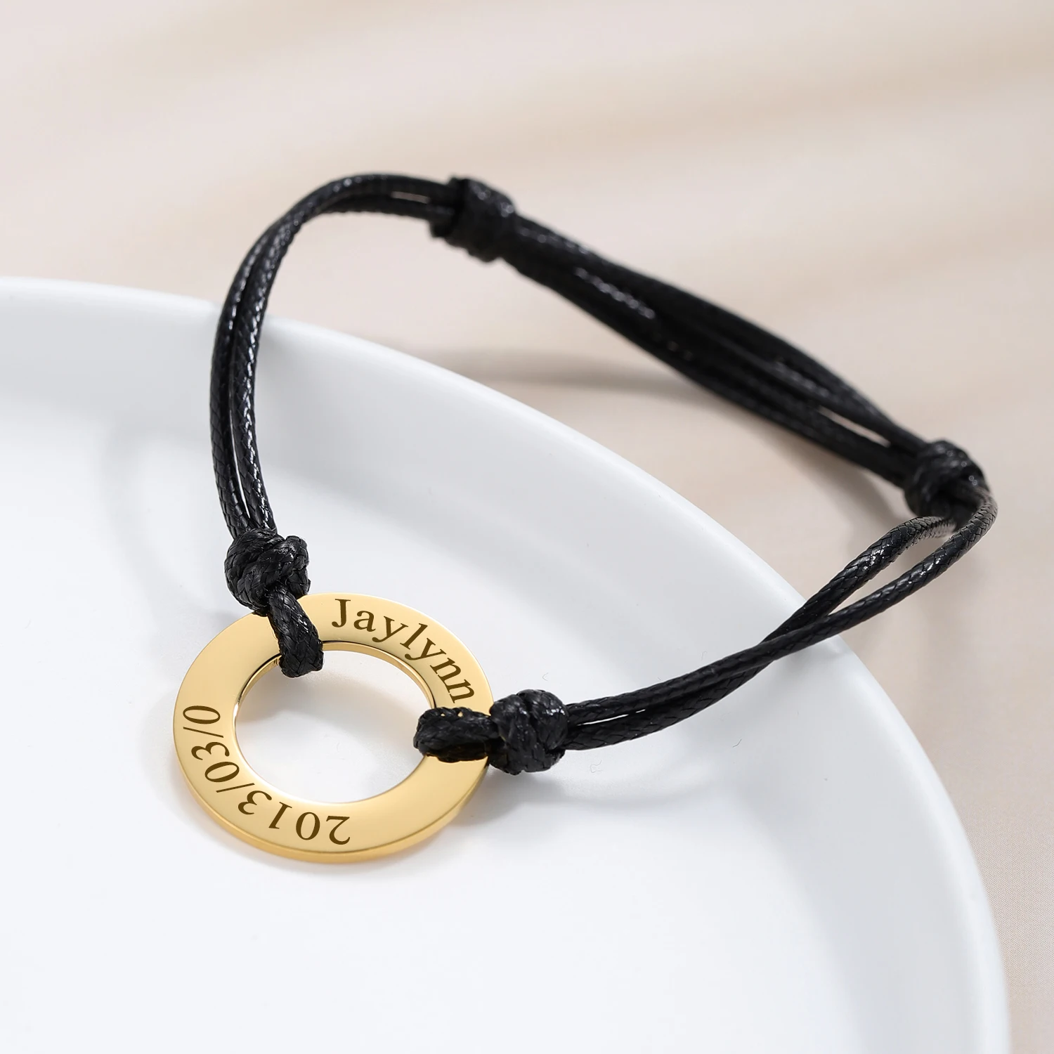 Personalized Engraved Bracelet Hand Stamped Name Chain For