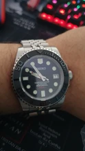 Miuksi-Reloj de mano verde superluminoso, plateado y dorado, movimiento NH35 NH36