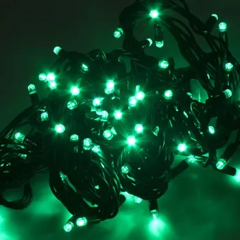 

Garland Strand Street for decoration 40 m, 32V, cord green, 500 led green constant light, соединяемая.