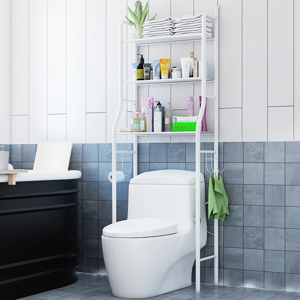 

Bathroom Shelf Organizer Space Saver Storage Shelf Over Toilet Bathroom Storage Stainless Steel Toilet Towel Rack 3 Floors