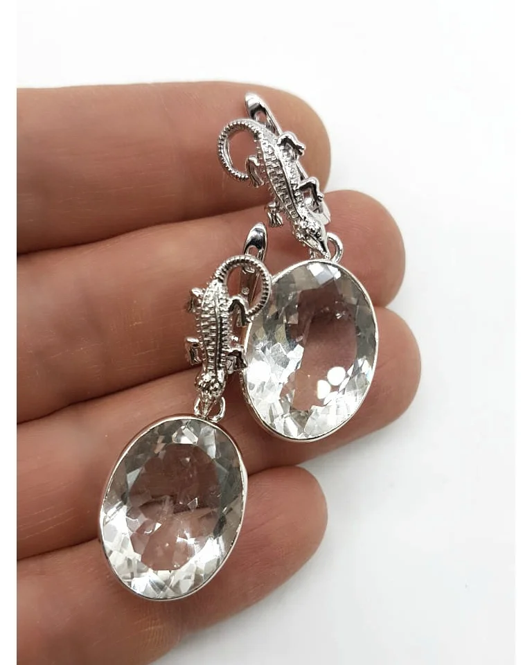 Серьги с горным хрусталем