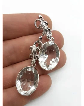 

Earrings with rhinestone