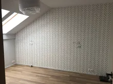 Herringbone Wallpaper Removable Scandinavian-Design Black White Modern PW200606011 Delicate