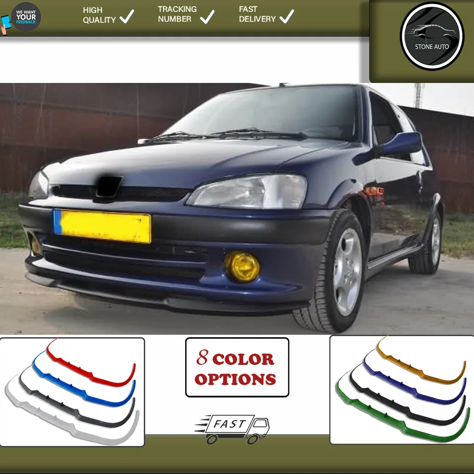 Передняя губа для peugeot 106 универсальный спойлер бампер губ 3 шт. Бесплатная