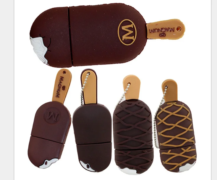 Popsicle u диск милый мультфильм usb флэш-накопитель мороженое 128 г/8 ГБ и 16 Гб/32 Гбайт/64 Гбайт usb флэш-диск 2,0 usb флешка fl