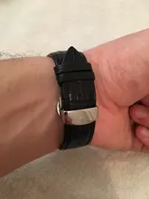 Correa de reloj de cuero genuino con cierre de mariposa, pulsera de piel auténtica para reloj Pulseira, tamaño de 14, 16, 18, 19, 20, 21, 22 y 24 mm