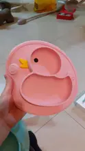 Plate-Suction-Tray Feeding-Bowl Duck-Dishes Placemat Kids Food Toddler Antislip Baby