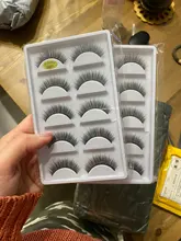 Pestañas postizas 3D de visón gruesas, 5 pares, maquillaje, pestañas llamativas, volumen Natural, suaves, g800