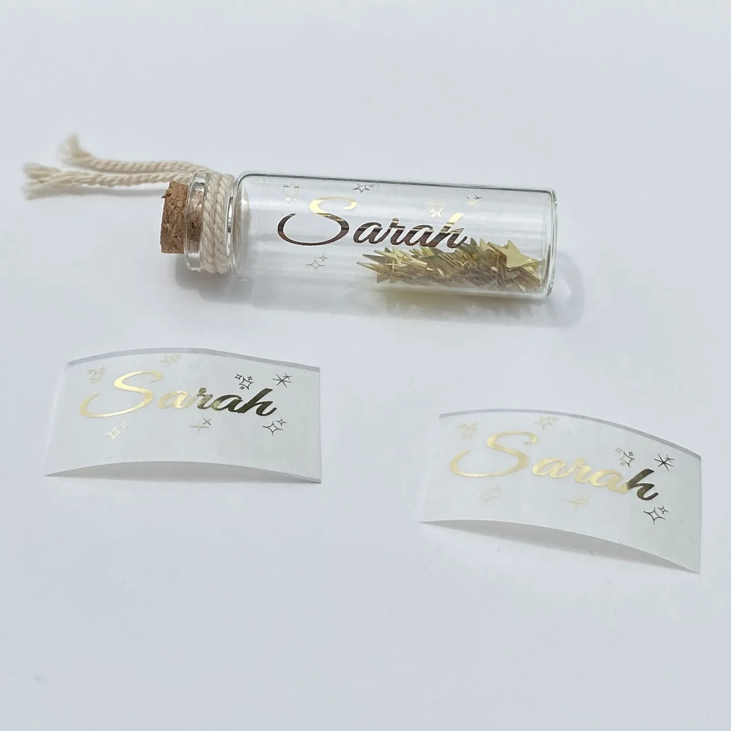 Clear Glass Jars With Cork Stoppers - Perfect For Weddings, Birthdays, And  Holiday Decorations - Includes Labels And Stickers - Temu