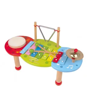 

Musical table multicolour wood with xylophone 8 tones. Size: 25x45x22 cm.