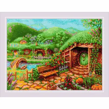 

1904 set for embroidery Riolis 'Green Hills '40*30 cm