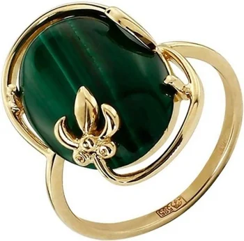 

Aloris ring with 1 malachite in red gold