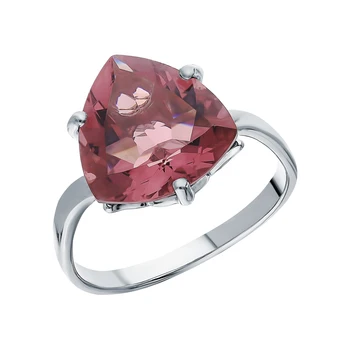 

Silver ring with rhodolite sunlight sample 925