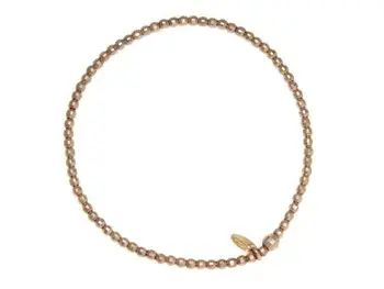 

Elastic bracelet with lapidated silver rose beads