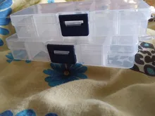 1 Uds de almacenamiento de plástico joyas caja de compartimento ajustable contenedor para cuentas pendiente de caja para joyas rectángulo caja