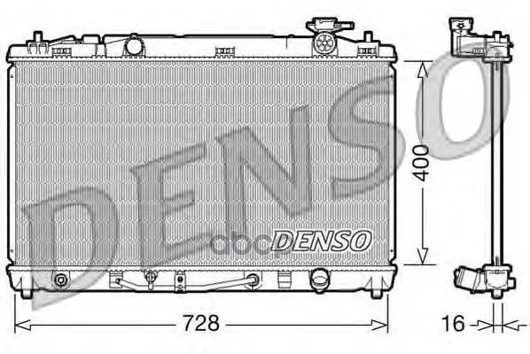 Радиатор Водяной Системы Охлаждения Двигателя Denso арт. DRM50042